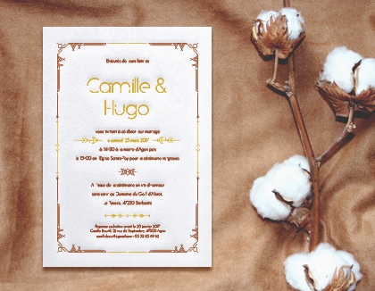 Faire-part letterpress Promesse Graphique