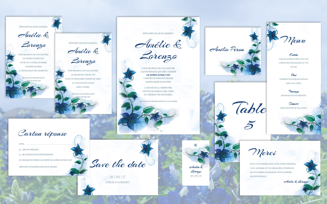 Faire-part aquarelle