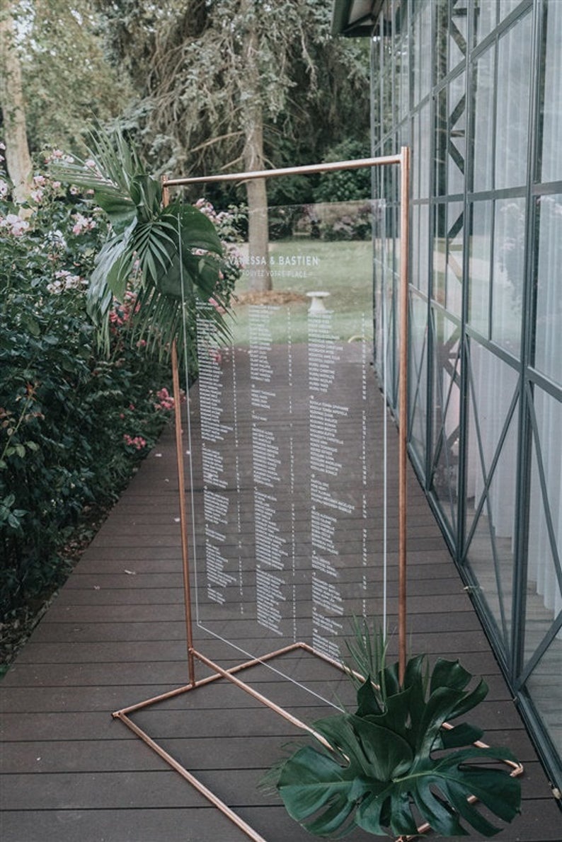 Plan de table plexiglass Plan de table plexiglass de mariage